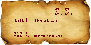 Dalkó Dorottya névjegykártya