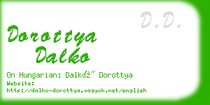 dorottya dalko business card